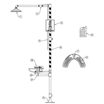 Haws 8200WC Combo Parts Breakdown