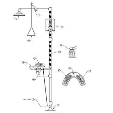 Haws 8200/8200CRP Combo Parts Breakdown