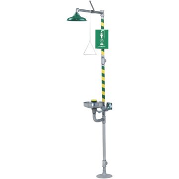 Chicago 8202-NF Combination Eye/Face Wash and Safety Drench Shower with Stainless Steel Pull Rod