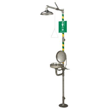 Haws 8330 Stainless Steel Combination Drench Shower & Eye/Face Wash