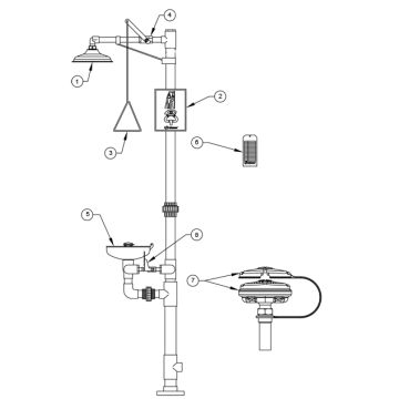 Haws 8336 Combo Parts Breakdown