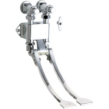 Chicago 834-EPSLOABCP Hot and Cold Water Pedal Box with Extended Pedals