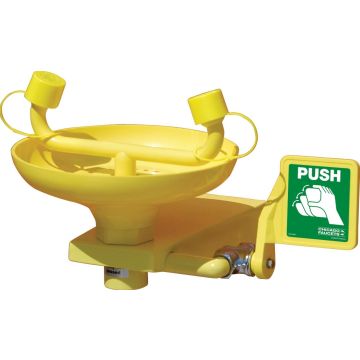 Chicago 8408-NF Wall Mounted Eye/Face Wash With Push Paddle Handle