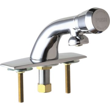 Chicago 857-665PSHABCP Single Supply Metering Sink Faucet