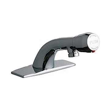 Chicago 857-E2805-665PSHAB E-Cast Lavatory Metering Faucet