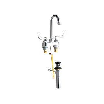 Chicago 894-317E29ABCP Hot and Cold Water Sink Faucet with Pop-up Waste