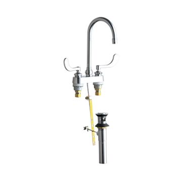 Chicago 894-317GN2AE3ABCP Hot and Cold Water Sink Faucet with Pop-up Waste