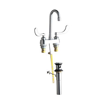 Chicago 894-317RGD1ABCP Hot and Cold Water Sink Faucet with Pop-up Waste