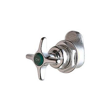 Chicago 914-CP Front-Loaded Right-Hand 45 Degree Angle Control Water Valve (Discontinued)