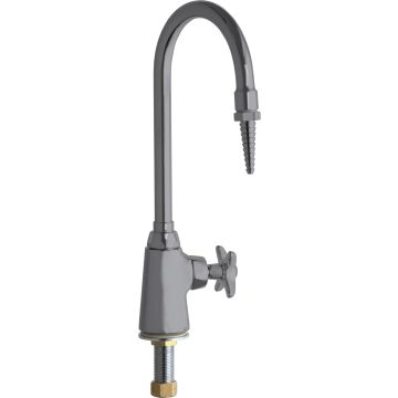 Chicago 927-SAM Single Inlet Cold Water Faucet with Chemical Resistant Satin Antimicrobial Finish