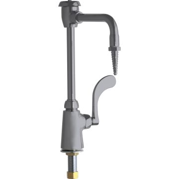 Chicago 928-317SAM Single Inlet Cold Water Faucet with Vacuum Breaker and Chemical Resistant Satin Antimicrobial Finish