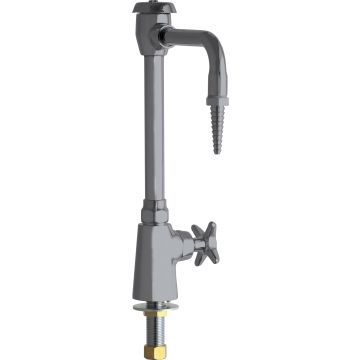 Chicago 928-VRSAM Vandal Proof Single Inlet Cold Water Faucet with Chemical Resistant Satin Antimicrobial Finish