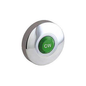 Chicago 945-CWJKCP 1-7/8" Round Metal Handle w/ Cold Water Index Button