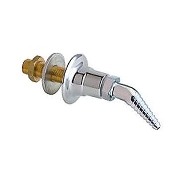 Chicago 986-E7XTCP Wall Flange w/ Serrated Hose Nozzle