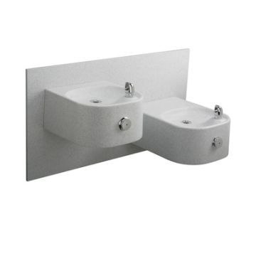 Elkay EDFPVR217RC Premium Composite, NON-REFRIGERATED In-Wall Dual Drinking Fountain with Vandal-Resistant Bubbler