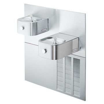 Elkay ERFPMVR28K In-Wall Dual Drinking Fountain with Vandal-Resistant Bubbler