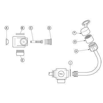 Guardian G1101 Faucet Mouted Eyewash Parts Breakdown