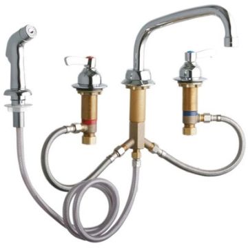 Elkay LK801AT08L2 8" Centerset Concealed Deck Mount Faucet w/ Side Spray