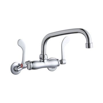Elkay LK945AT08T4T Wall Mount Faucet, 3"-8" Adjustable  Centers