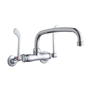 Elkay LK945AT10T6T Wall Mount Faucet, 3"-8" Adjustable  Centers