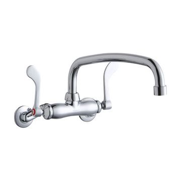 Elkay LK945AT12T4T Wall Mount Faucet, 3"-8" Adjustable  Centers