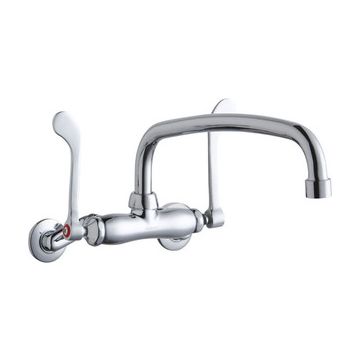 Elkay LK945AT12T6T Wall Mount Faucet, 3"-8" Adjustable  Centers