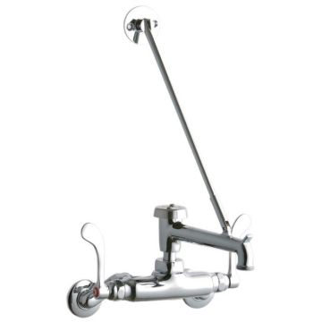 Elkay LK945BP07T4T Wall Mount Faucet, 3"-8" Adjustable  Centers