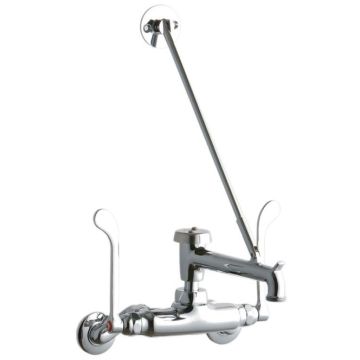 Elkay LK945BP07T6T Wall Mount Faucet, 3"-8" Adjustable  Centers