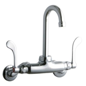 Elkay LK945GN04T4T Wall Mount Faucet, 3"-8" Adjustable  Centers