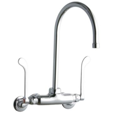 Elkay LK945GN08T6T Wall Mount Faucet, 3"-8" Adjustable  Centers