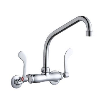 Elkay LK945HA08T4T Wall Mount Faucet, 3"-8" Adjustable  Centers