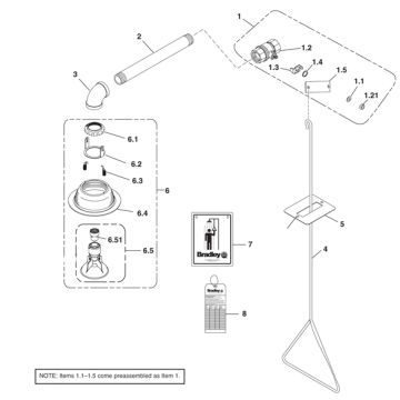 Bradley S19-120FM Parts Breakdown