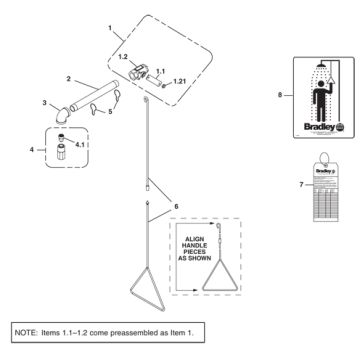 Bradley S19-120SSBF Parts Breakdown