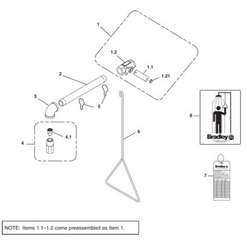 Bradley S19-120SS Parts Breakdown