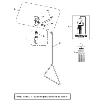 Bradley S19-130SS Parts Breakdown