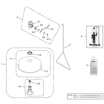 Bradley S19-130A Parts Breakdown