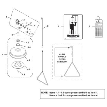 Bradley S19-130ABF Parts Breakdown