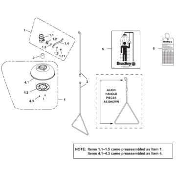 Bradley S19-130BF Parts Breakdown