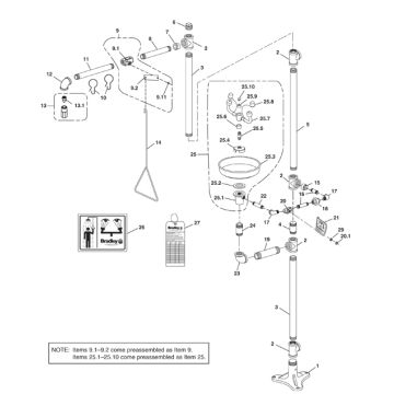 Bradley S19-310FSS Parts Breakdown