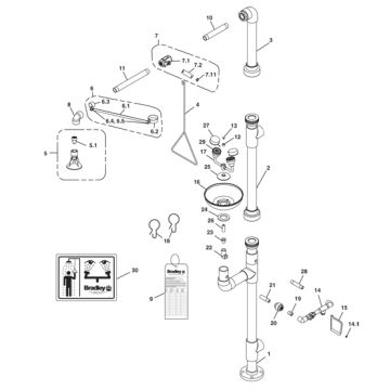 Bradley S19-310PVC Parts Breakdown
