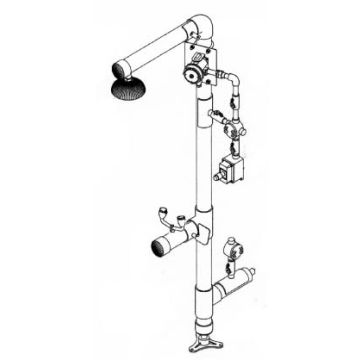 Speakman SE-6000-C1D1 Freeze-Protected Combination Drench Shower & Eye/Face Wash