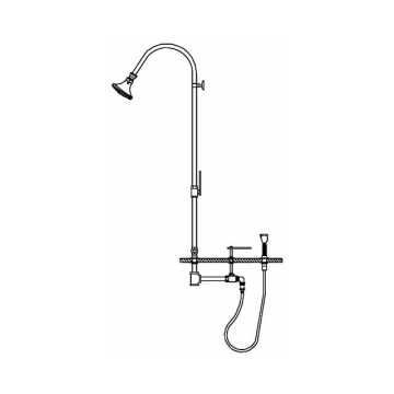 Speakman SE-701 Tabletop-Mounted Drench Shower (with Drench Hose)