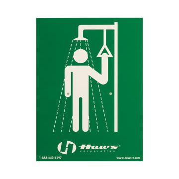 Haws SP177 Drench Shower Sign