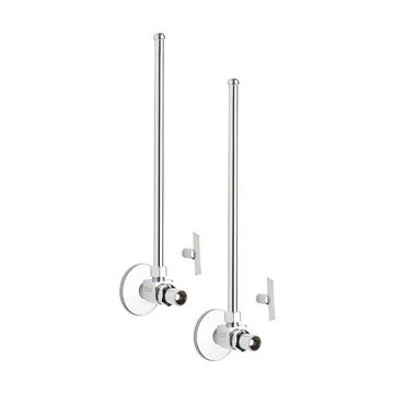 Chicago STC-41-11-PR-AB Angle Stop Compression Valve with Supply Tube and Loose Key Handle - One Pair