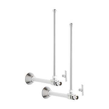 Chicago STC-51-11-PR-AB Angle Stop Compression Valve with Supply Tube and Loose Key Handle - One Pair