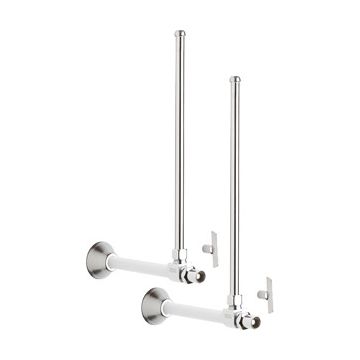 Chicago STC-52-11-PR-AB Angle Stop Compression Valve with Supply Tube and Loose Key Handle - One Pair