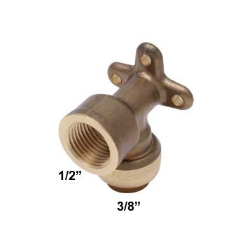 SharkBite U332 Drop Ear Elbow 3/8" x 1/2" FNPT
