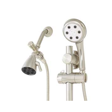 Speakman VS-122252-BN Combination Handheld & Fixed Showerhead w/Slide Bar - Brushed Nickel 