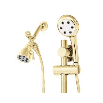 Speakman VS-122252-PB Combination Handheld & Fixed Showerhead w/Slide Bar - Polished Brass (Discontinued)