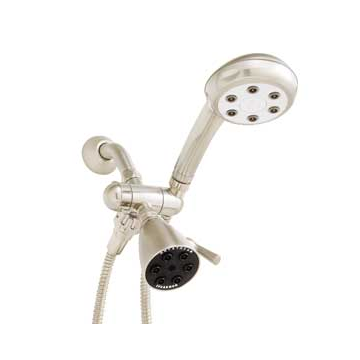 Speakman VS-222252-BN Combination Handheld & Fixed Showerhead w/ 3-way Diverter Bracket - Brushed Nickel (Discontinued)